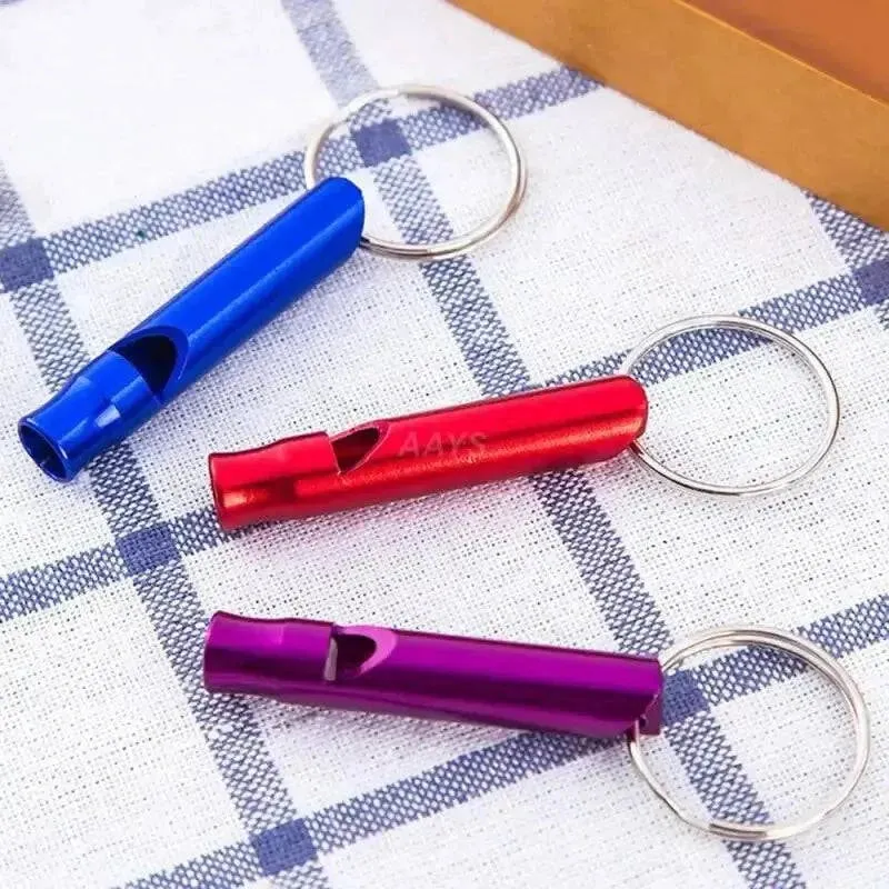 1Pcs Multifunctional Aluminum Emergency Survival Whistle Keychain For Hiking Outdoor Tools Training Whistles Of Survival