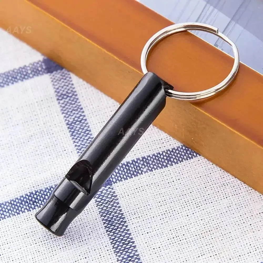 1Pcs Multifunctional Aluminum Emergency Survival Whistle Keychain For Hiking Outdoor Tools Training Whistles Of Survival