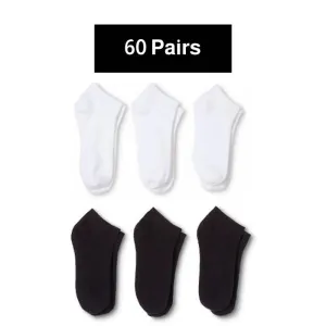 60 Pairs Low Cut Ankle Socks