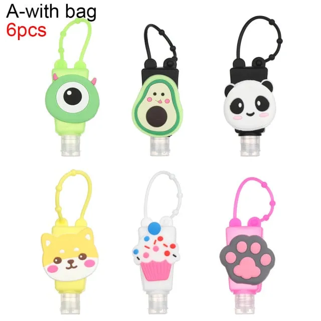 6Pcs Refillable Mini Travel Cartoon Travel Bottle