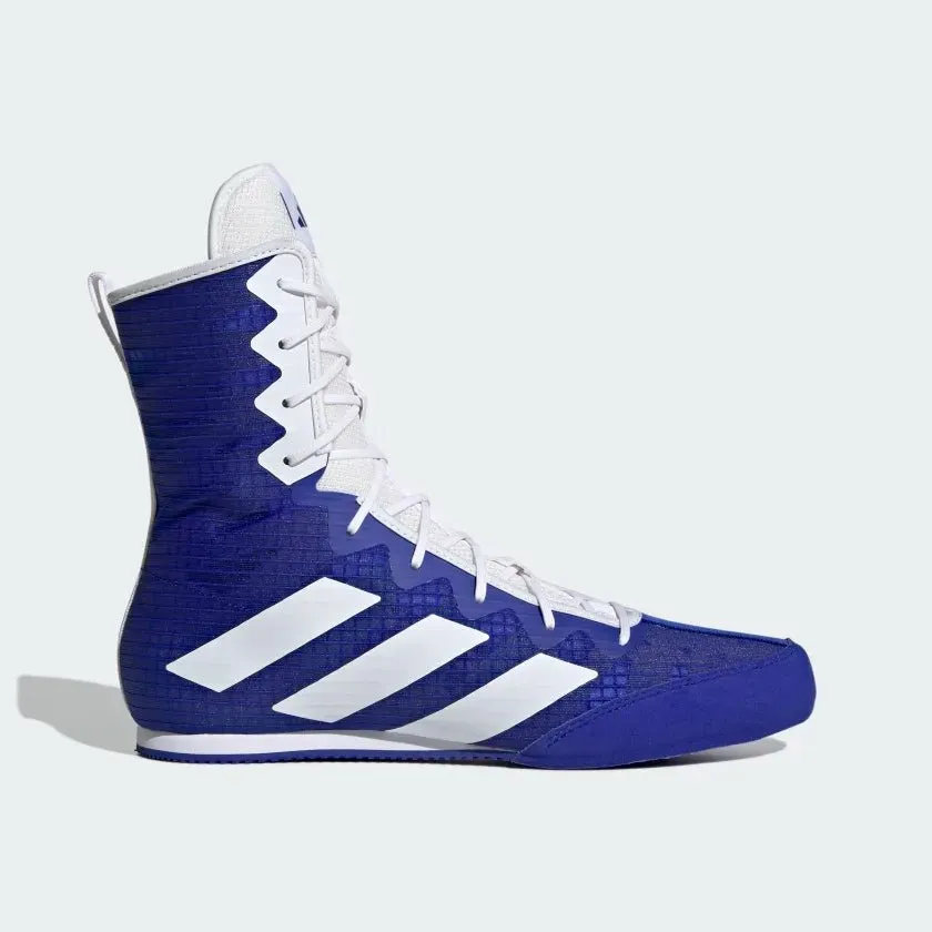 Adidas Box Hog 4 Boxing Boots - Blue/White