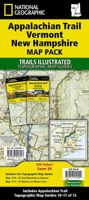 Appalachian Trail VT NH Map Pack Bundle TI01021223B