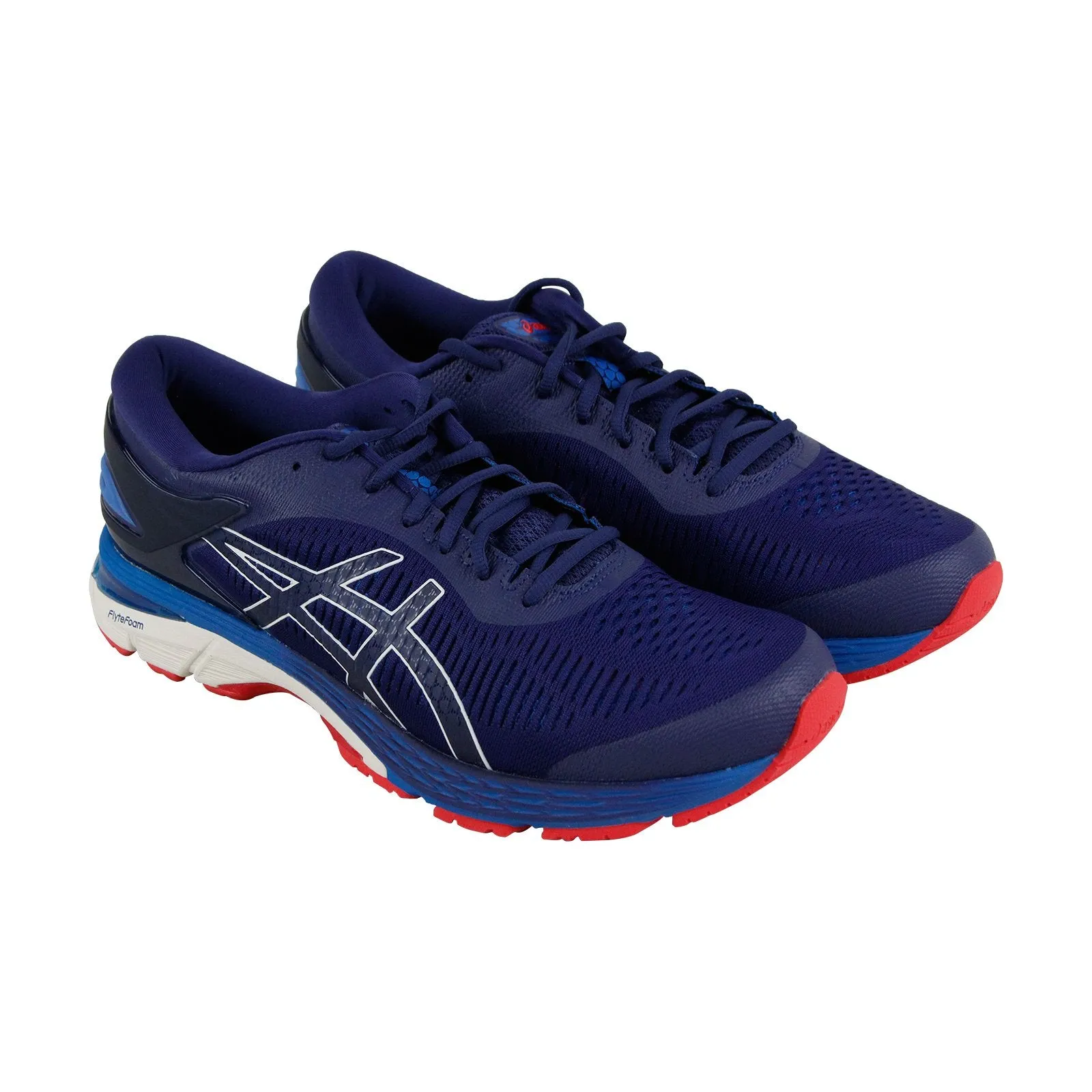 Asics Gel Kayano 25 1011A019-400 Mens Blue Canvas Lace Up Athletic Running Shoes