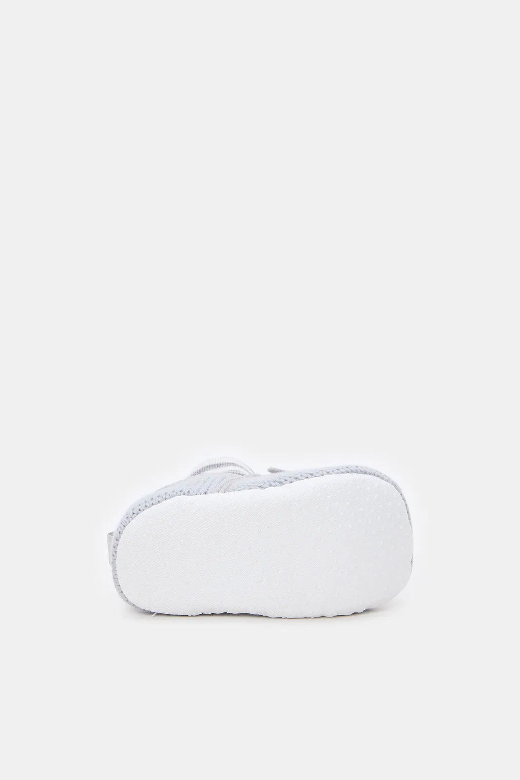 Baby Grey Cat Pram Shoes