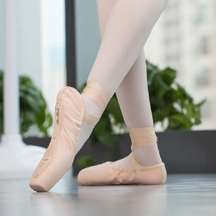 Ballet Lace Pointe Shoes Professional Flat Dance Shoes, Size: 35(Canvas)