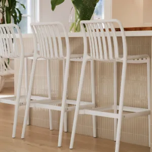 Bertioga White Outdoor Cafe Barstool