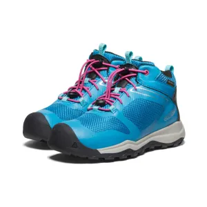 Big Kid's Keen Wanduro Waterproof Boot Color: Fjord Blue/ Fuchsia Purple