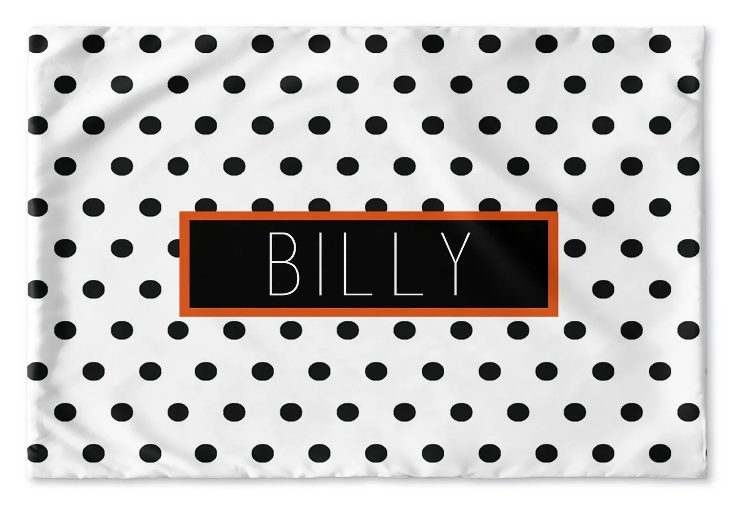 BLACK AND WHITE POLKA DOT PERSONALIZED PILLOW SHAM (MULTIPLE COLOR OPTIONS)