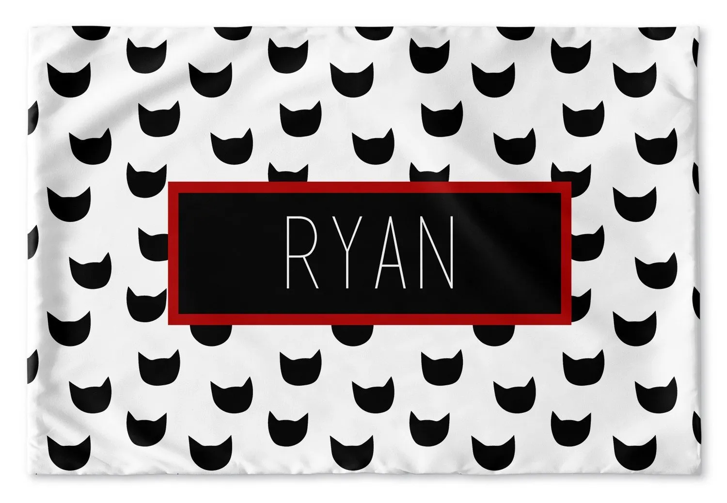 BLACK AND WHITE SUPERHERO PERSONALIZED PILLOW SHAM (MULTIPLE COLOR OPTIONS)