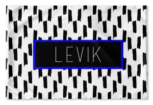 BLACK AND WHITE TAPE PERSONALIZED PILLOW SHAM (MULTIPLE COLOR OPTIONS)