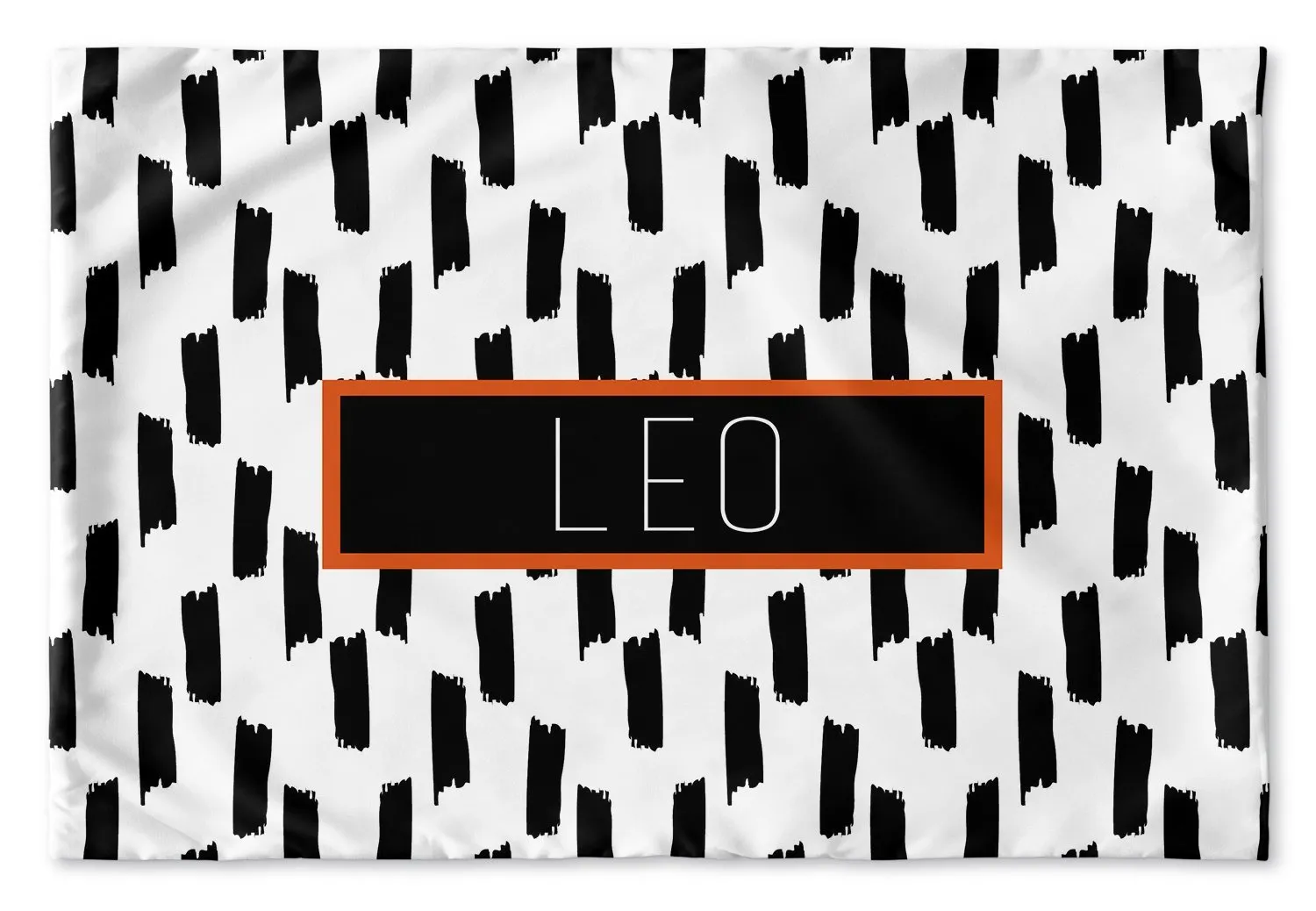 BLACK AND WHITE TAPE PERSONALIZED PILLOW SHAM (MULTIPLE COLOR OPTIONS)