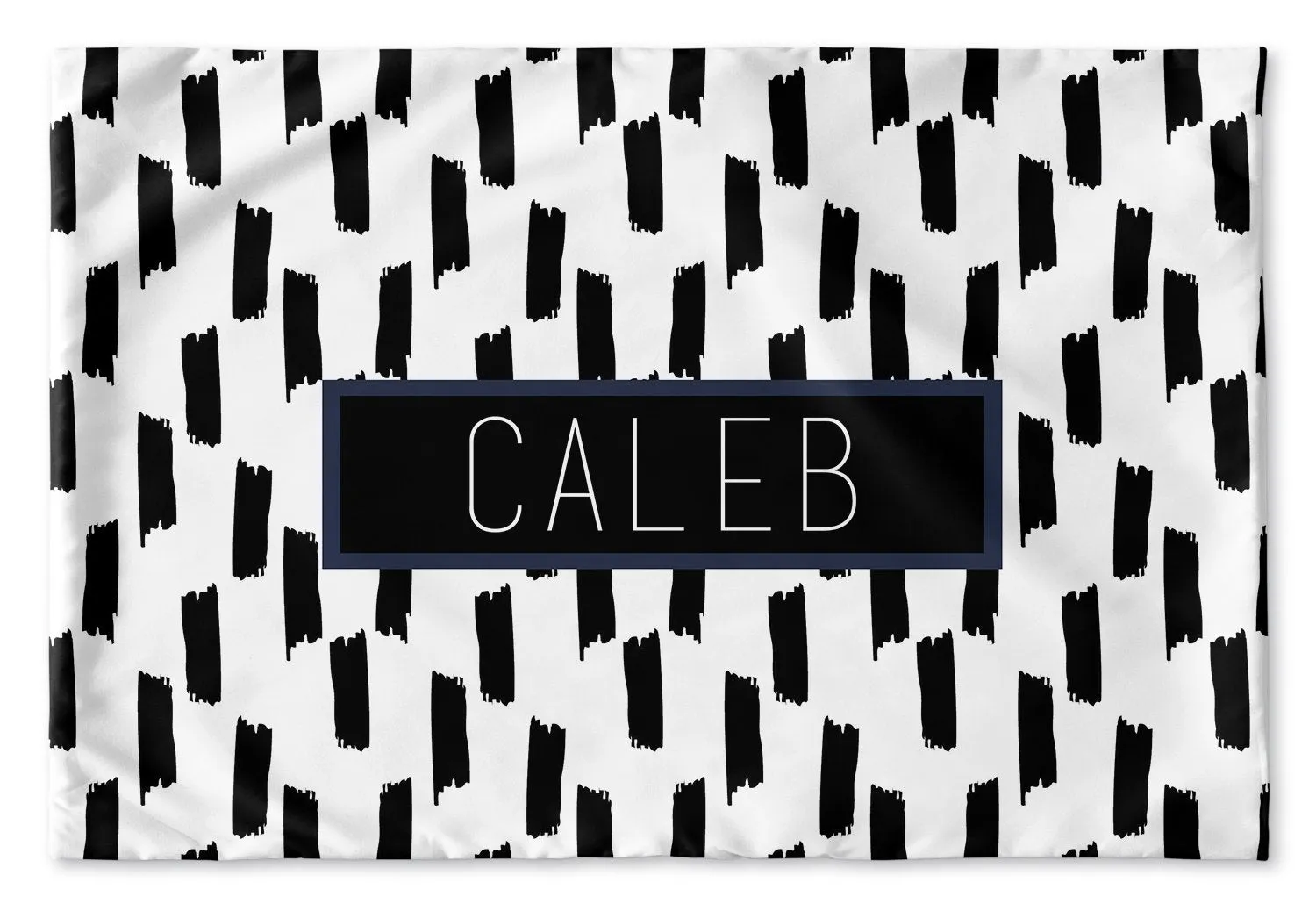 BLACK AND WHITE TAPE PERSONALIZED PILLOW SHAM (MULTIPLE COLOR OPTIONS)