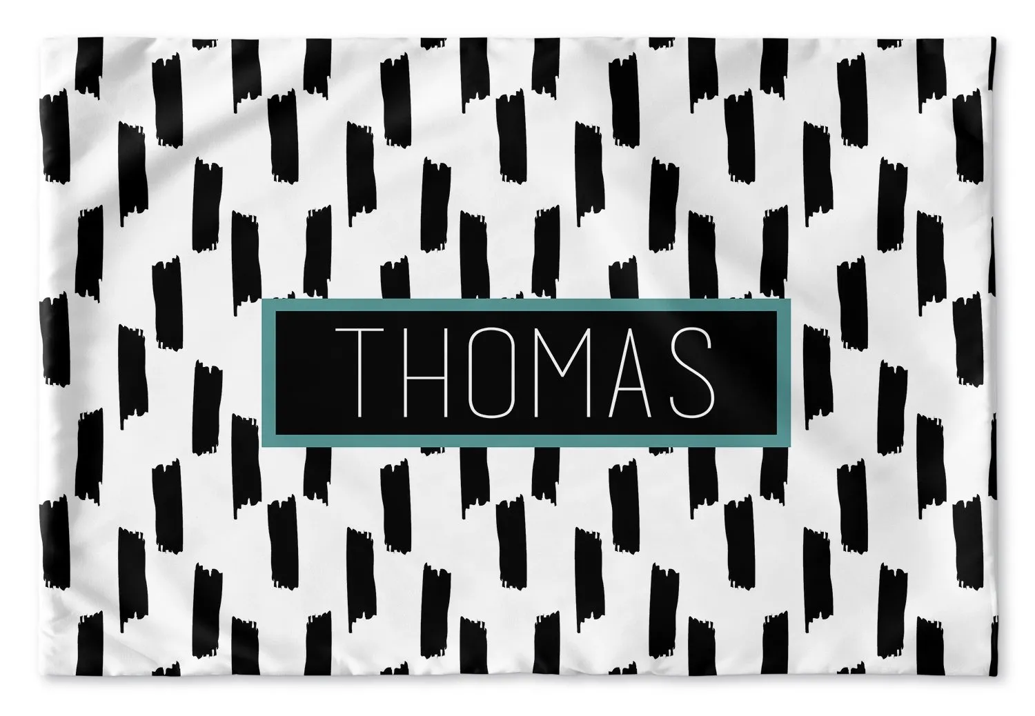 BLACK AND WHITE TAPE PERSONALIZED PILLOW SHAM (MULTIPLE COLOR OPTIONS)