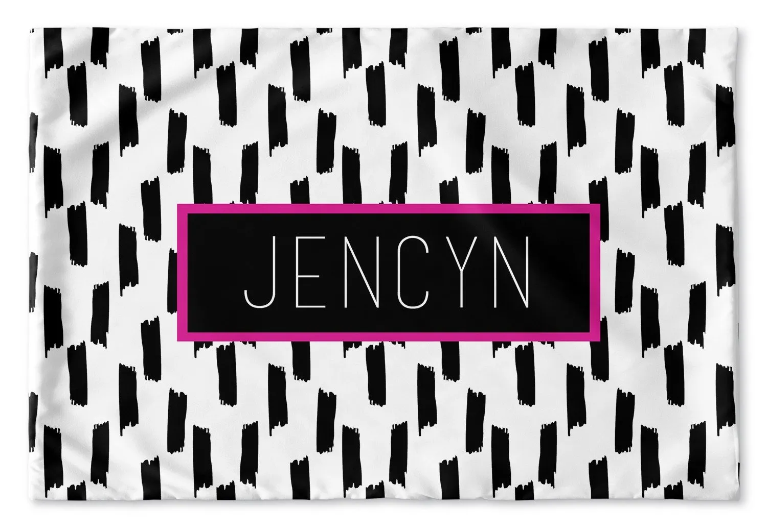 BLACK AND WHITE TAPE PERSONALIZED PILLOW SHAM (MULTIPLE COLOR OPTIONS)