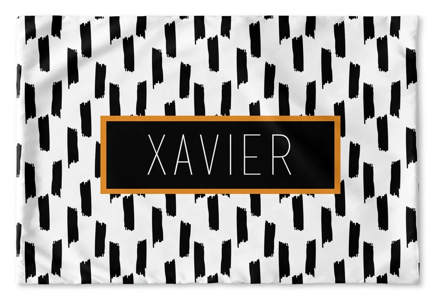 BLACK AND WHITE TAPE PERSONALIZED PILLOW SHAM (MULTIPLE COLOR OPTIONS)