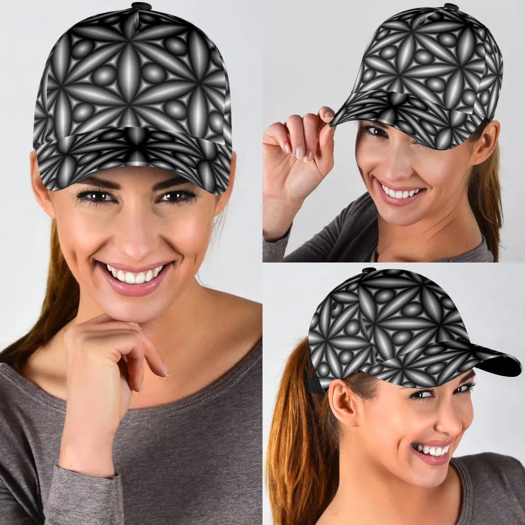 Black Geometric Classic Cap