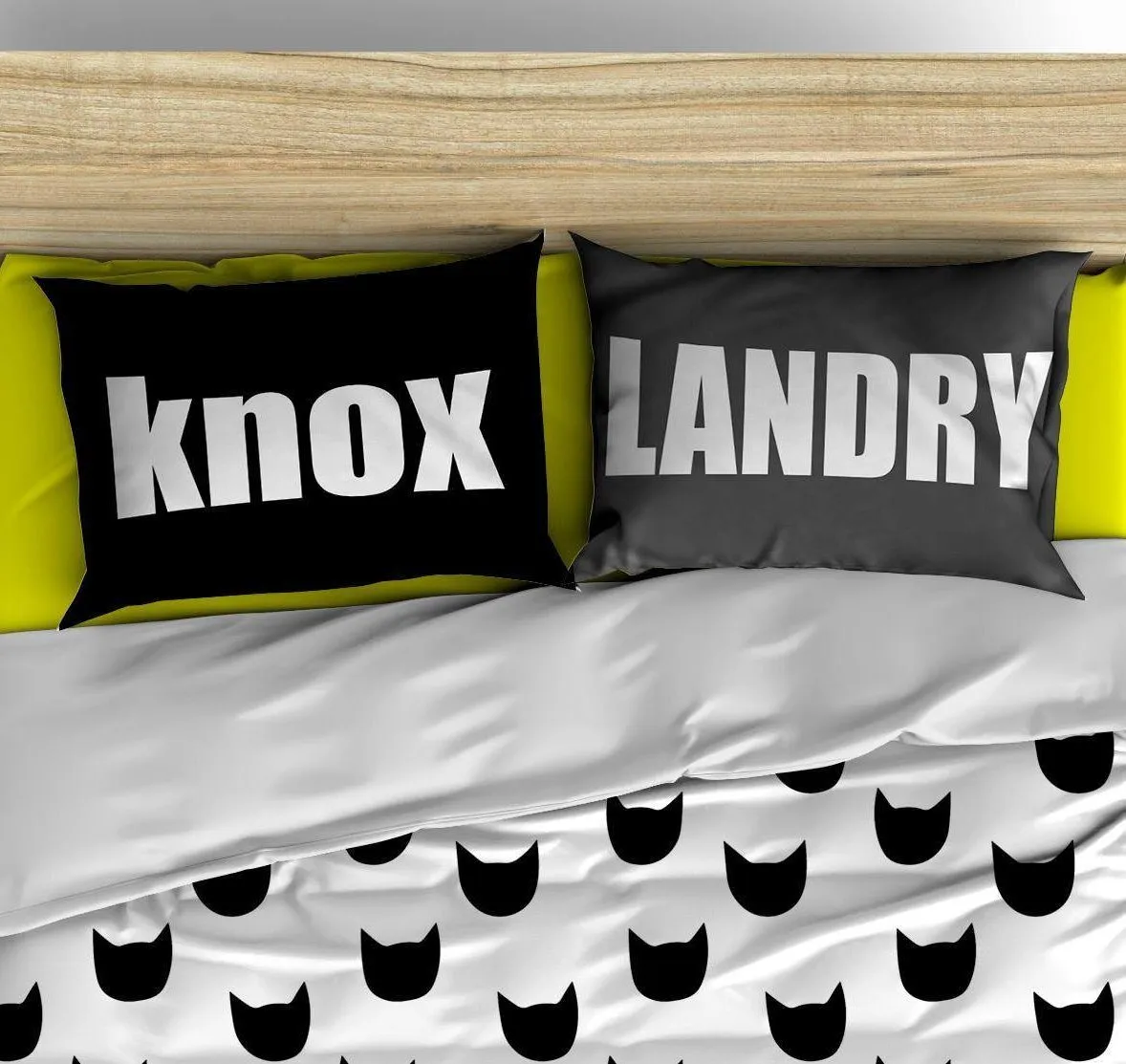 BOLD SIMPLE PERSONALIZED PILLOW SHAM (MULTIPLE COLOR OPTIONS)