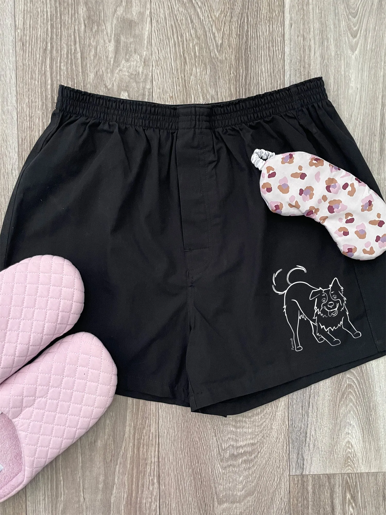 Border Collie Finley Cotton Boxer Shorts