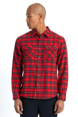 Bowery Lightweight L/S Flannel - Red/Black