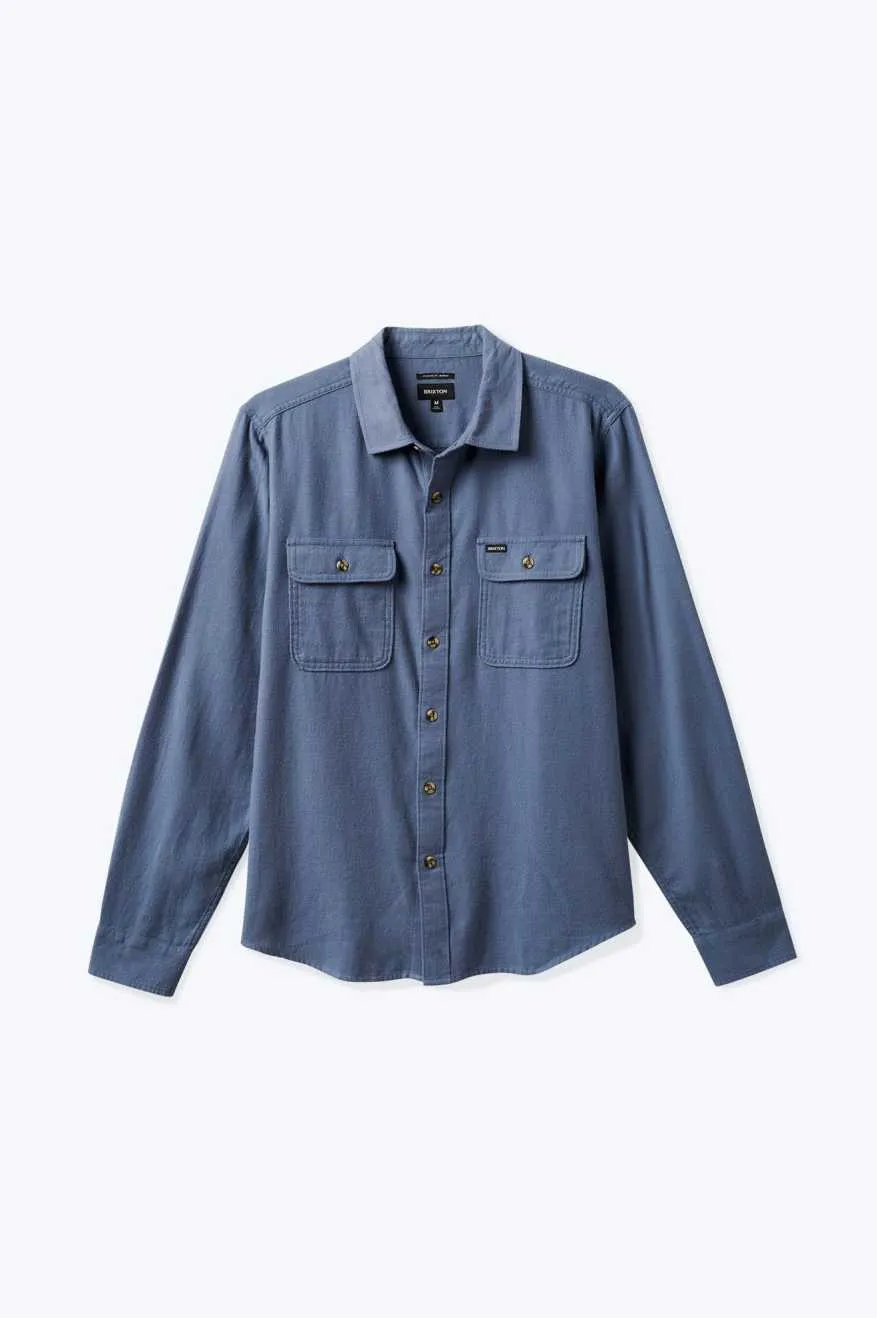 Bowery Lightweight Ultra Soft L/S Flannel - Flint Stone Blue