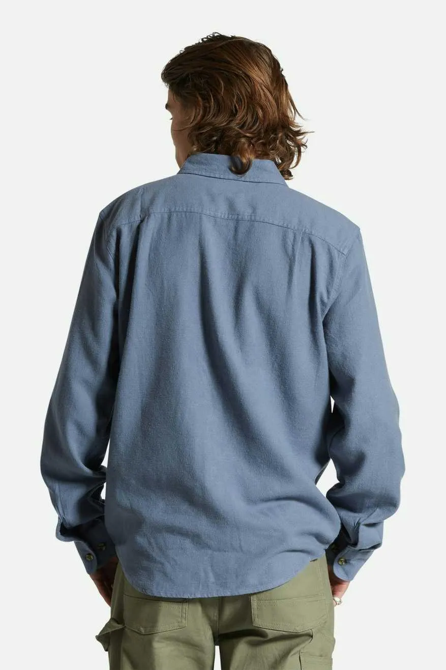 Bowery Lightweight Ultra Soft L/S Flannel - Flint Stone Blue