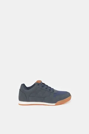 Boys NavyTextured Sneaker