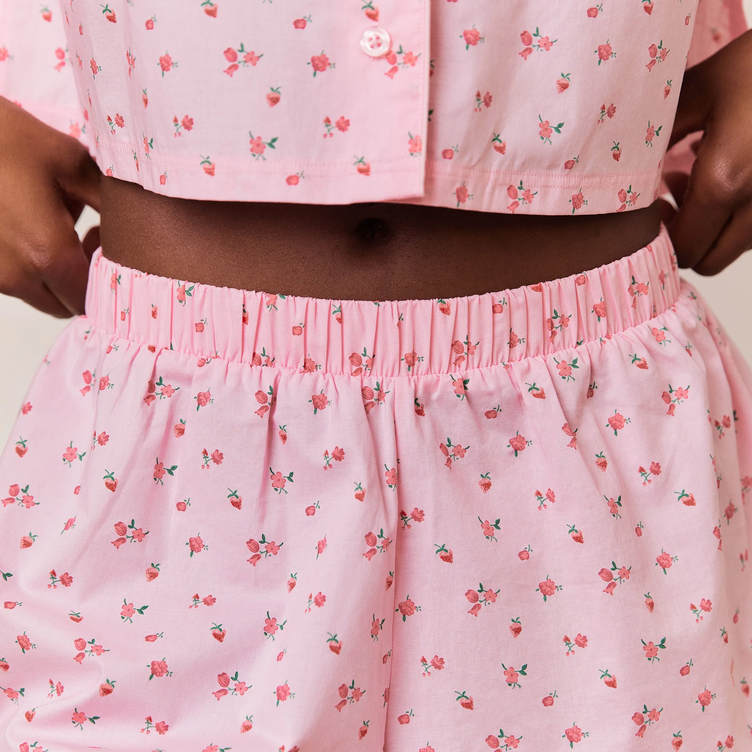 Breakfast Club Pyjama Shorts - Pink Print