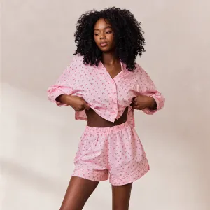 Breakfast Club Pyjama Shorts - Pink Print