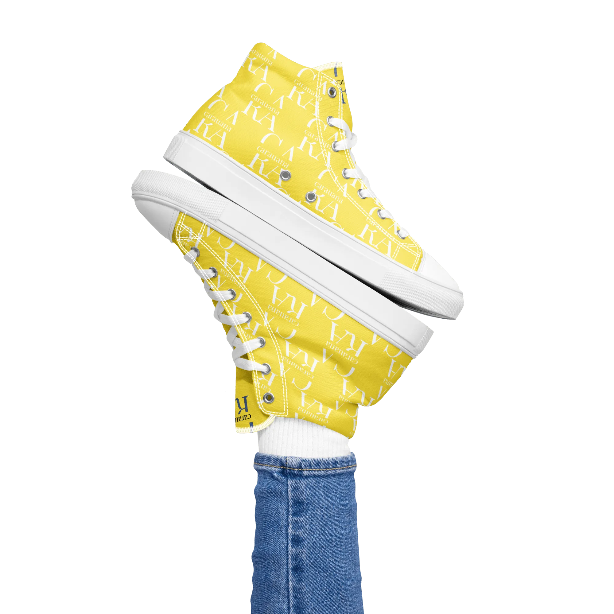 CARAUANA Hip Hop canvas shoes Yellow Branded