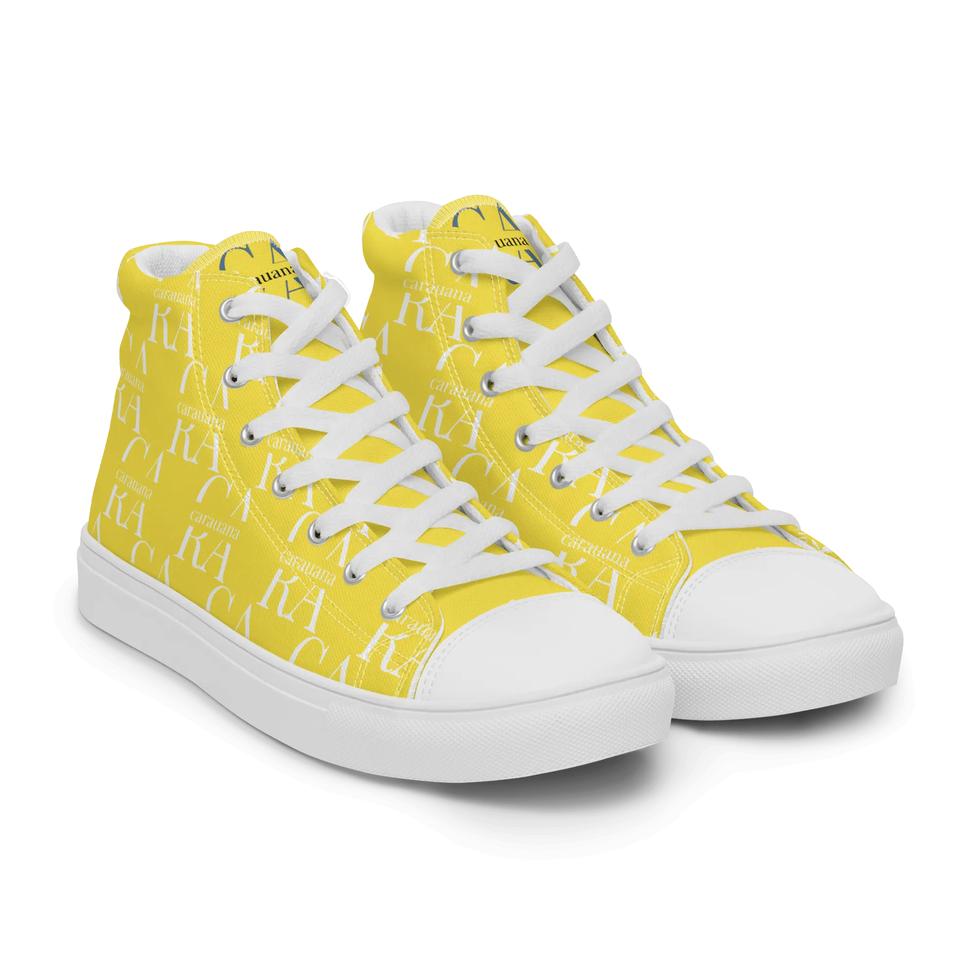 CARAUANA Hip Hop canvas shoes Yellow Branded