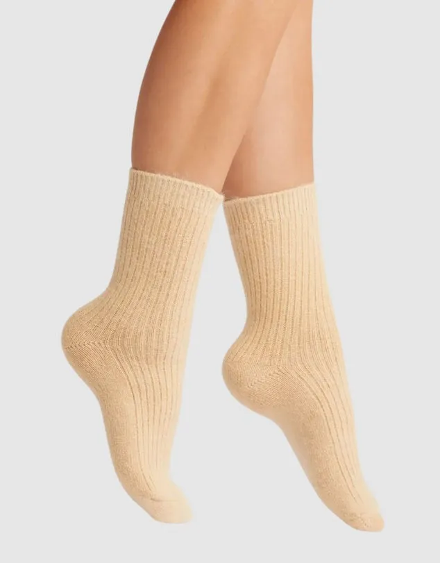 Cashmere Socks - Latte