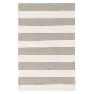 Catamaran Stripe Indoor/Outdoor Rug | Platinum & Ivory