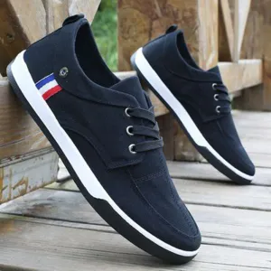 CBJSHO New Fashion 2017 Breathable Canvas Mens Shoes Lace-Up Solid Flats Spring Autumn Quality Casual Denim Canvas Shoes For Men