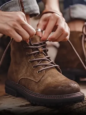 Classic Oil Wax Cow Suede Work Boots