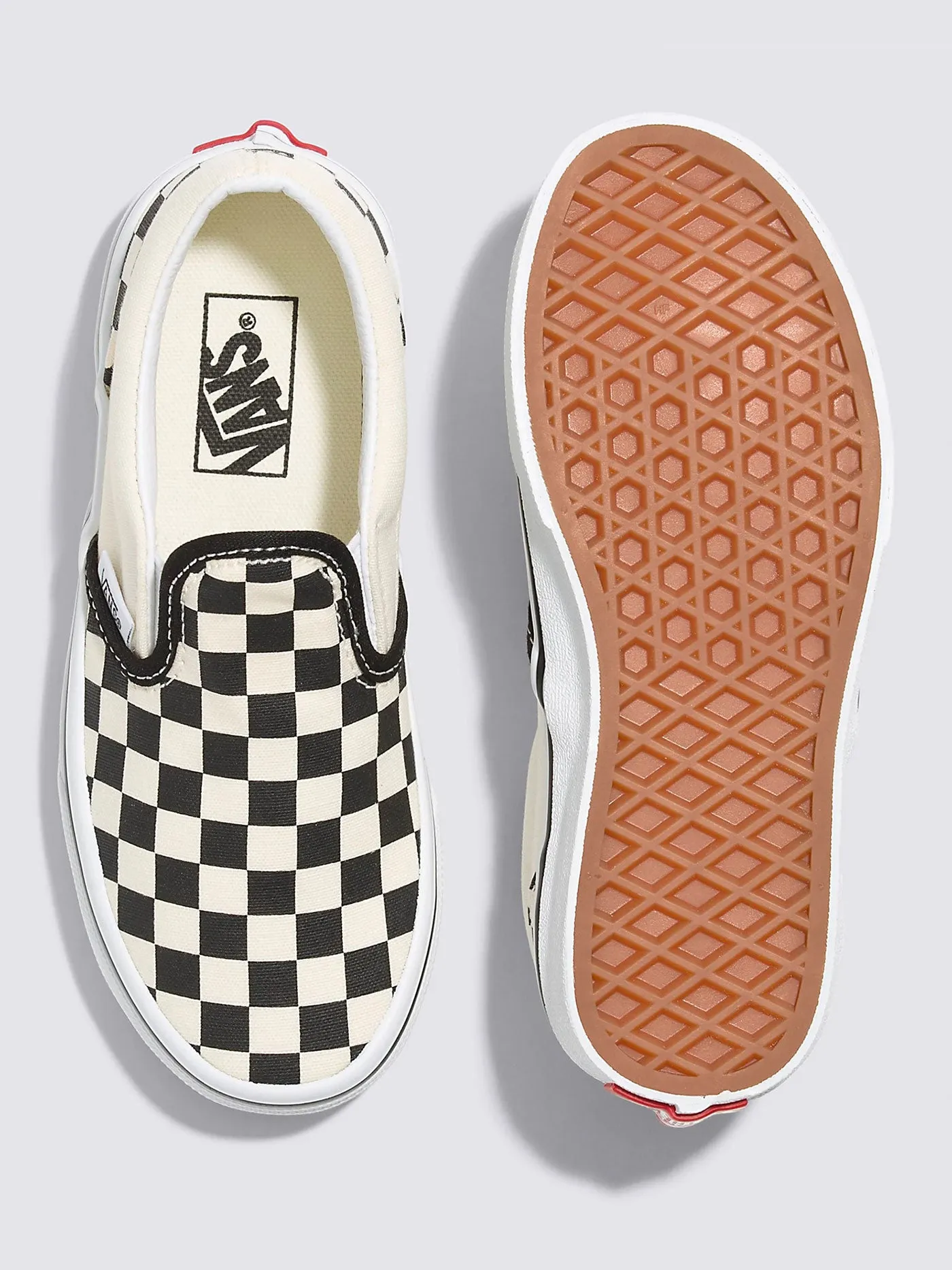 Classic Slip-On Checkerboard Black/White Shoes (Kids)