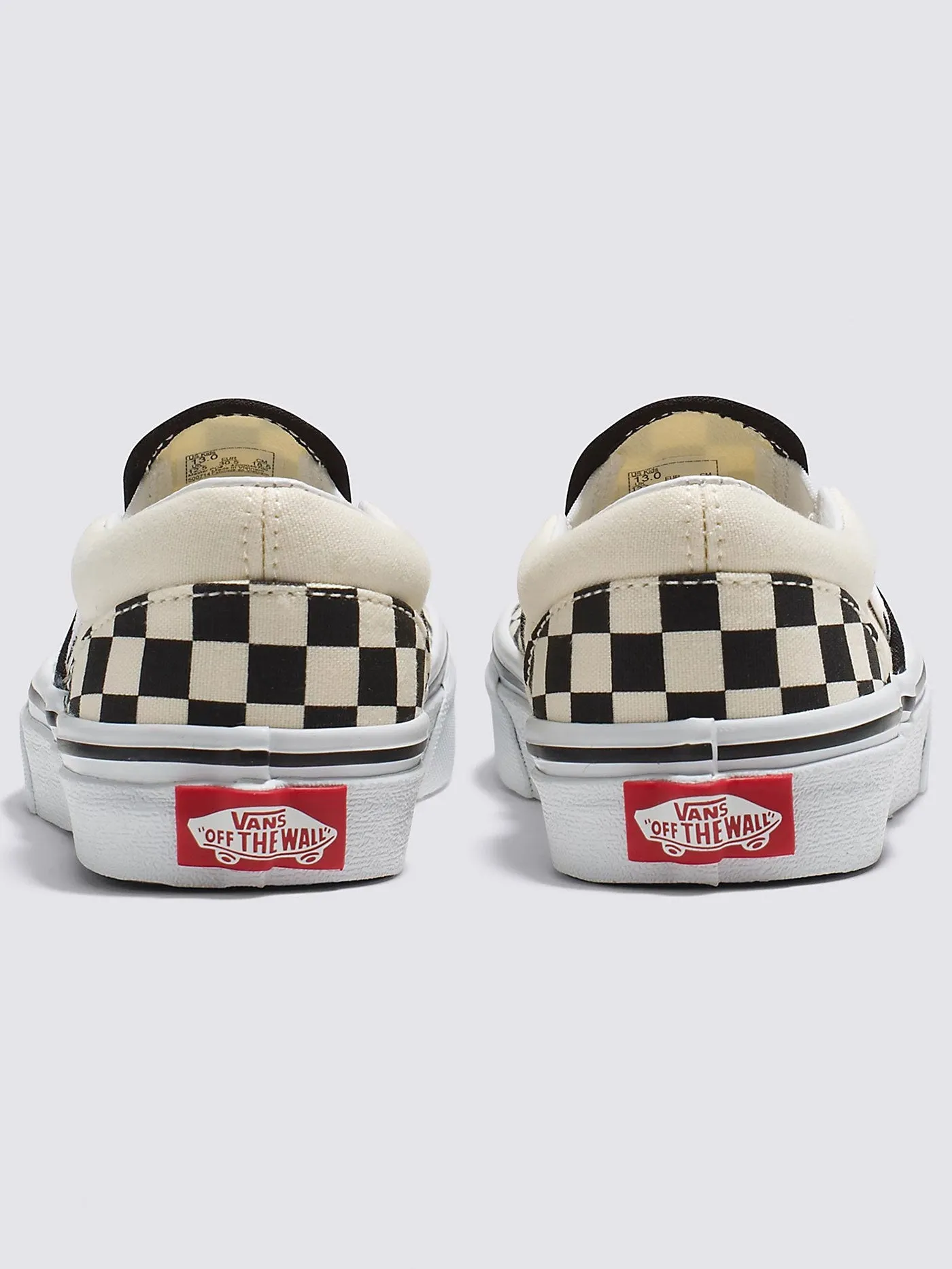 Classic Slip-On Checkerboard Black/White Shoes (Kids)