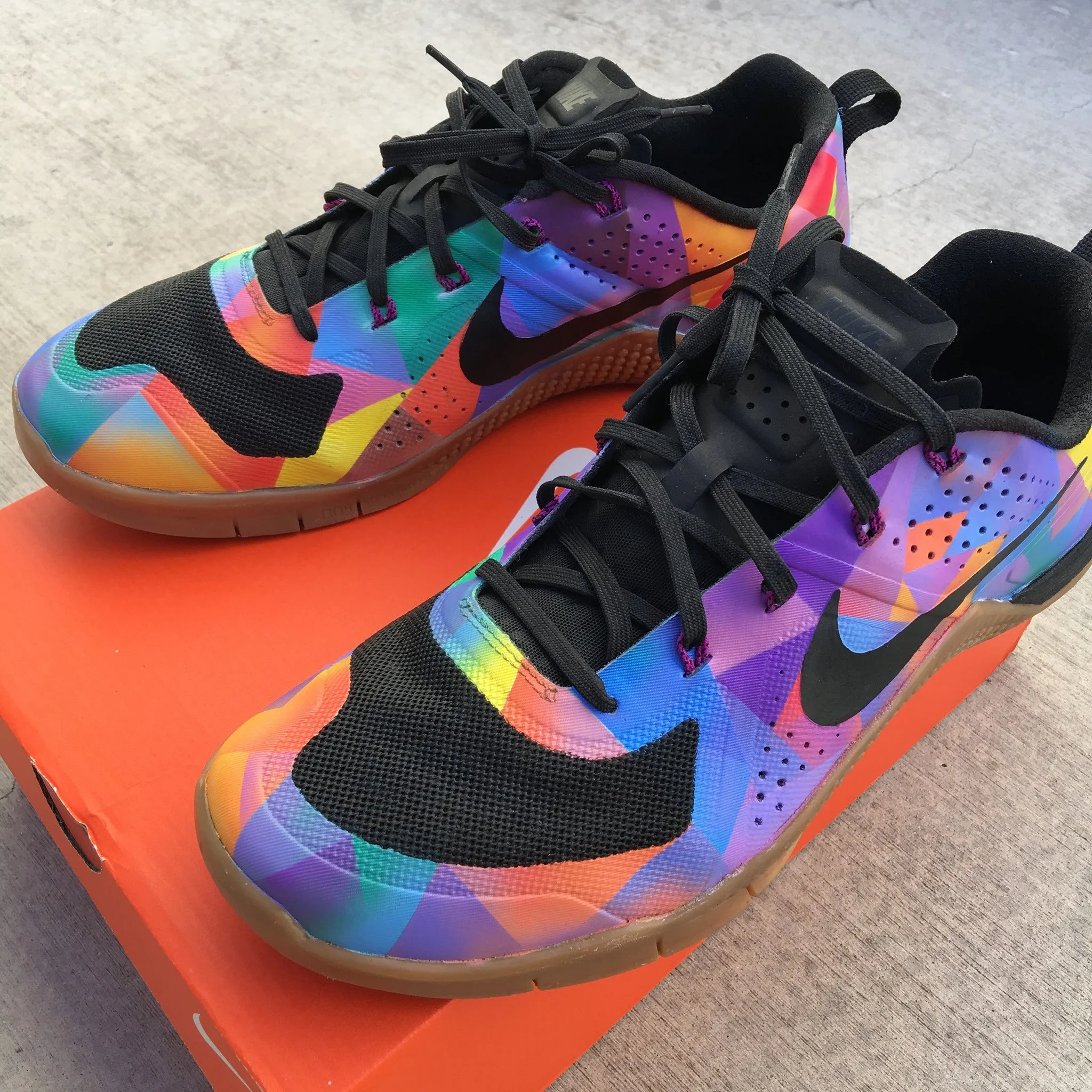 Custom Painted Nike Metcon 4 'Prism'