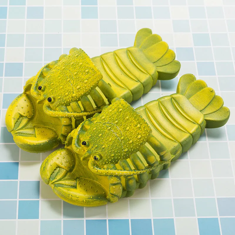 Cute Lobster Slippers For Kids Women Men Summer Beach Shoes