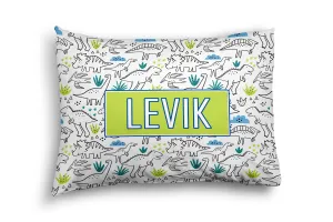 DINOSAUR PLAYTIME WHITE PERSONALIZED PILLOW SHAM