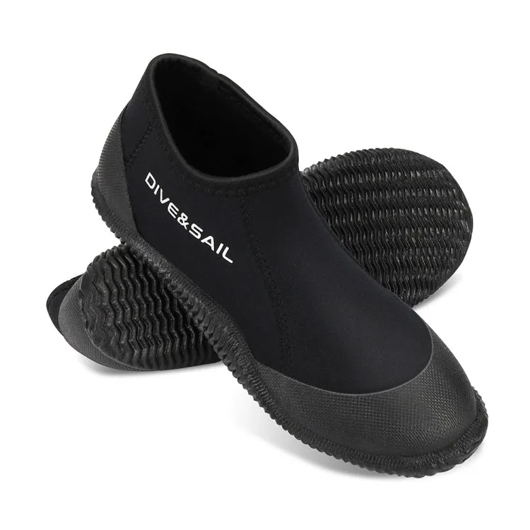 DIVE & SAIL D351002N Diving Boots 3mm Beach Surfing Anti-Slip Shoes, Size: 39(Black Bottom)