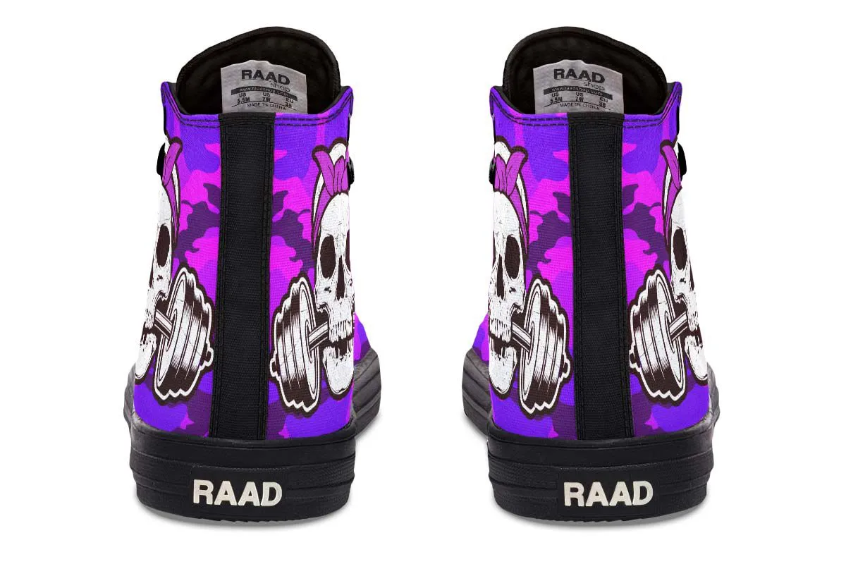 Dumbbell Skull Camo Pink Purple