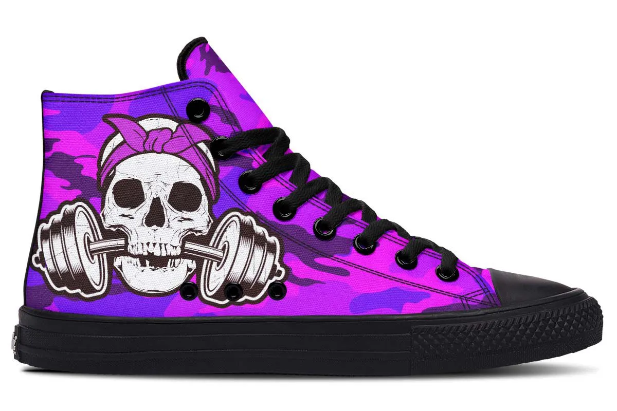 Dumbbell Skull Camo Pink Purple