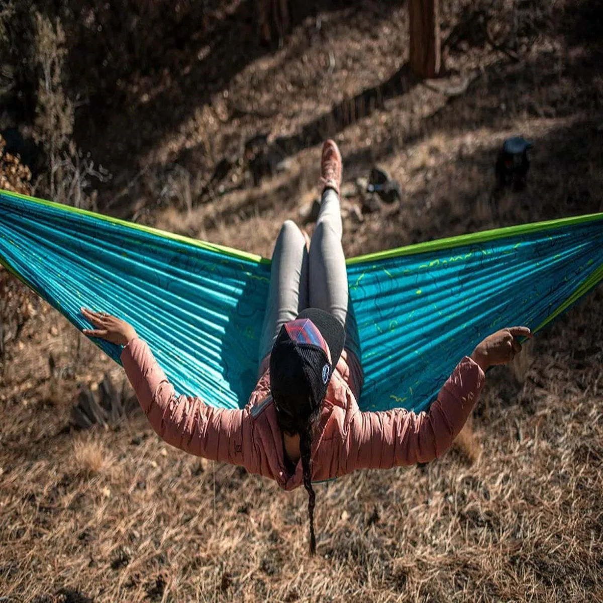 Eagles Nest Outfitters CDT DoubleNest Hammock Print - Chartreuse