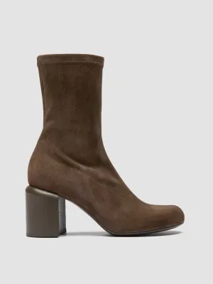 ELINOR 005 - Taupe Suede Zipped Boots