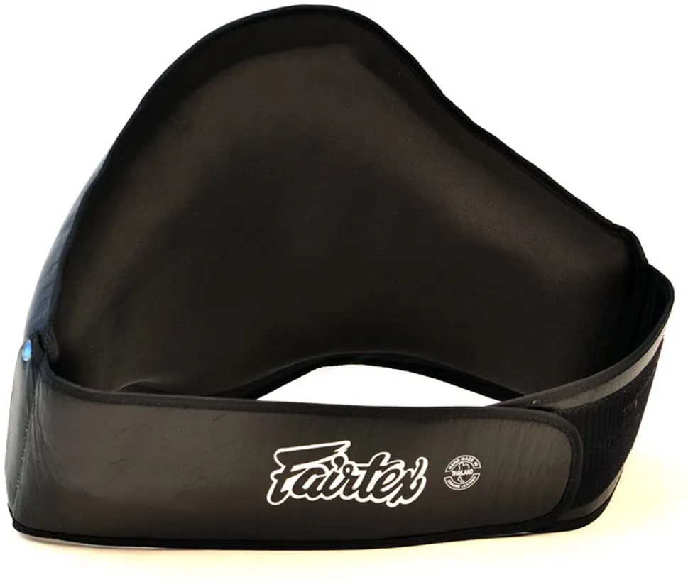 FAIRTEX BPV2 LIGHTWEIGHT MUAY THAI BOXING MMA SPARRING BELLY PROTECTOR PAD Leather Size Free 2 Colours