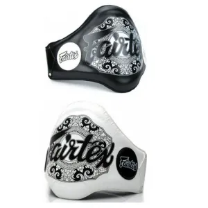 FAIRTEX BPV2 LIGHTWEIGHT MUAY THAI BOXING MMA SPARRING BELLY PROTECTOR PAD Leather Size Free 2 Colours