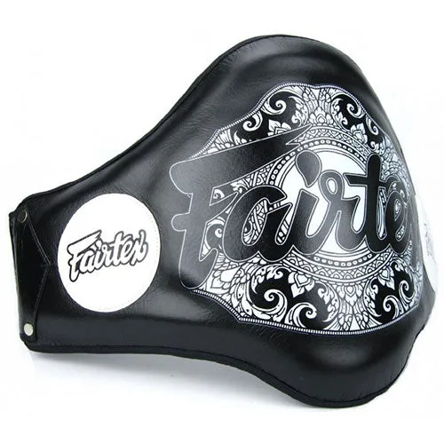 FAIRTEX BPV2 LIGHTWEIGHT MUAY THAI BOXING MMA SPARRING BELLY PROTECTOR PAD Leather Size Free 2 Colours