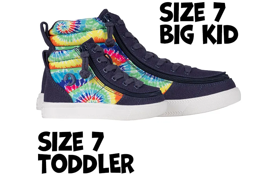 FINAL SALE - Navy Tie Dye BILLY Street High Tops