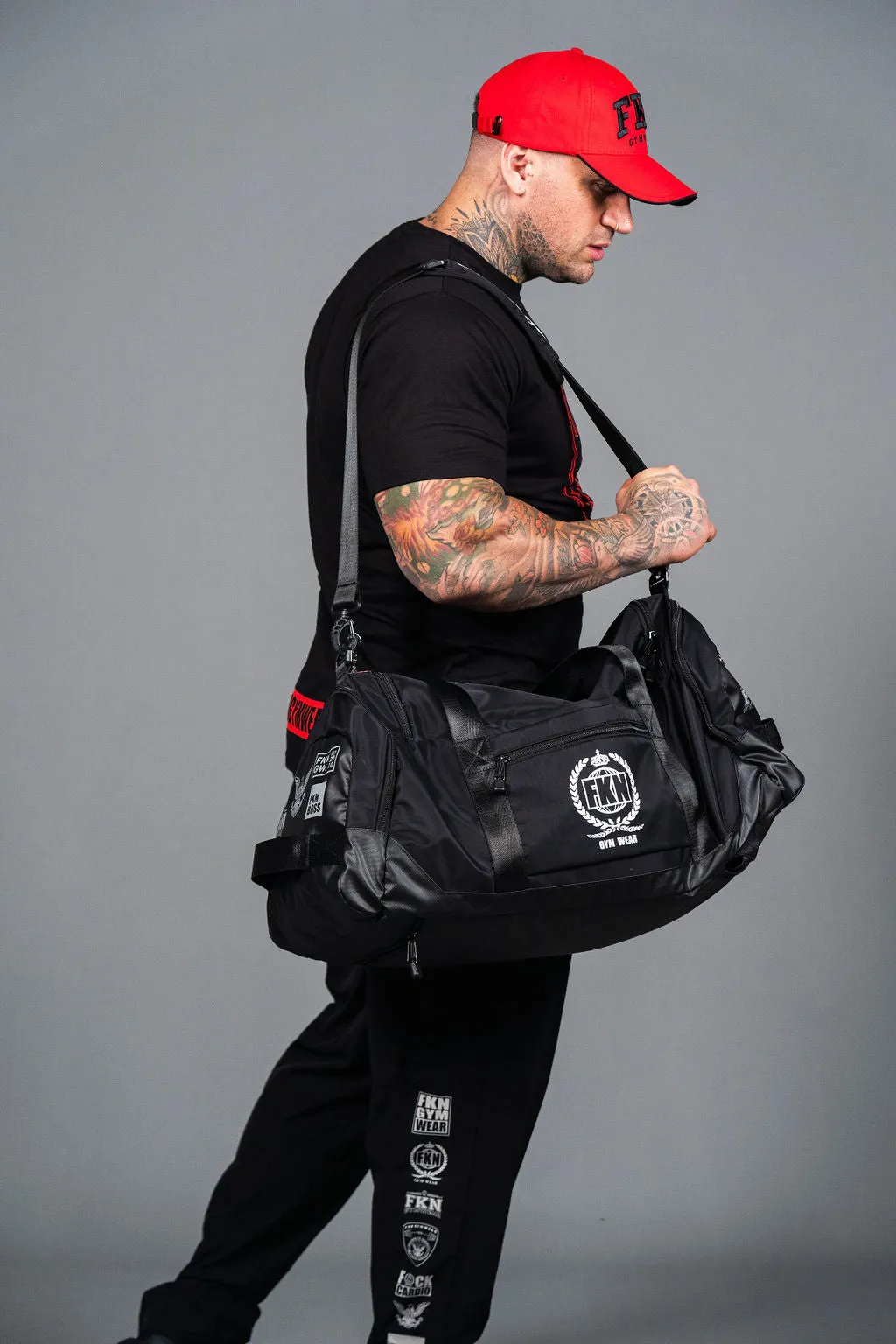 FKN Gym Bag Convertible Backpack Black / White