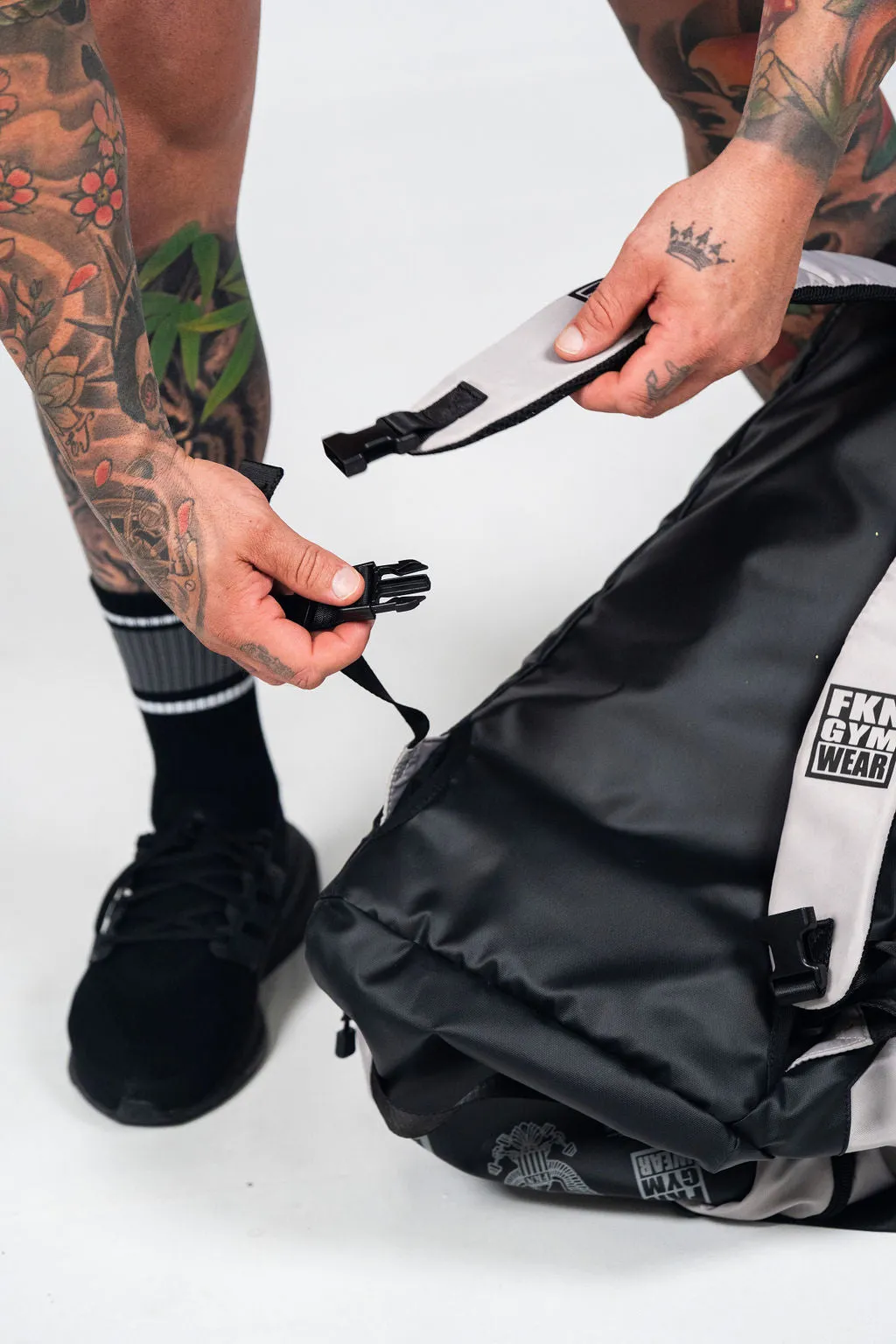 FKN Gym Bag Convertible Backpack Black / White